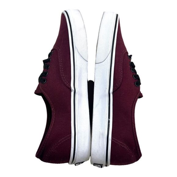 VANS Men's Low Pro Lace Up Canvas Skate Sneakers Shoes Maroon Burgundy Size 8 - Picture 3 of 7